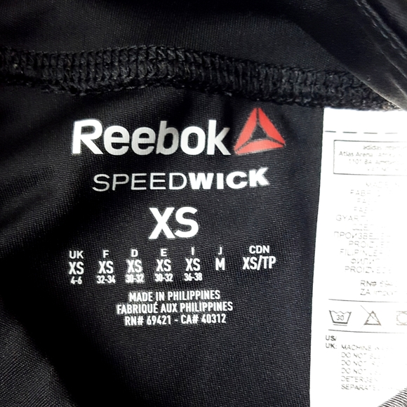 💖NEW💖Black Reebok Speedwick🖤 Cropped Leg Legging - Picture 7 of 10